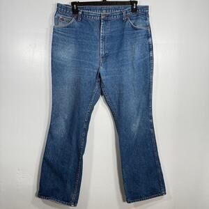 Vintage Roebucks Sears Jeans 39x32 Men Straight Bootcut Leg Rigid Denim 80s 90s